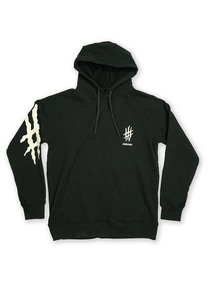 Lobster pullover hoodie product photo by Lobster snowboards